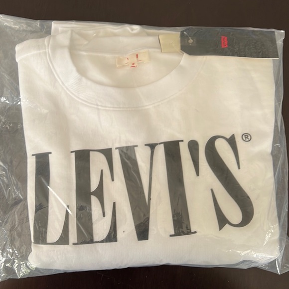 NWT Levis White Crew Hoodie - Picture 2 of 2